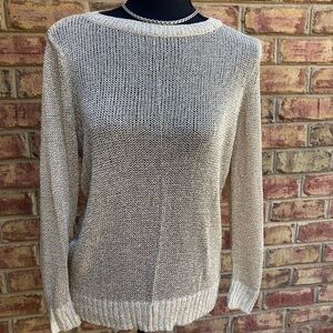 NWT LOFT Metallic Gold Sweater Shell